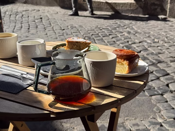 Пили з мамою каву у класному закладі [Retrobottega](https://maps.app.goo.gl/VvbWYiBD2c3vTWCw5) в Римі.